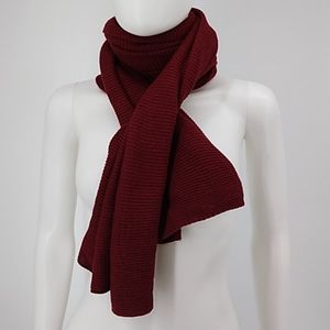 Thick Knitted Claret long Winter Scarf